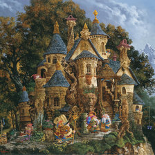 Схема вышивки «замок гномов»