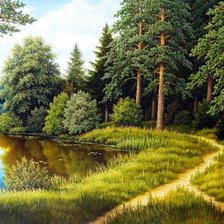 Схема вышивки «Пейзаж»