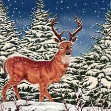 Схема вышивки «Олень»