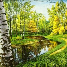 Схема вышивки «пейзаж»