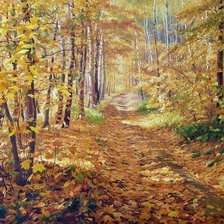 Схема вышивки «потрясающая осень»