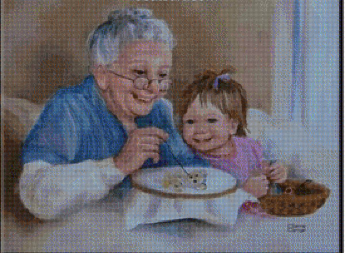 abuelita cosiendo - предпросмотр