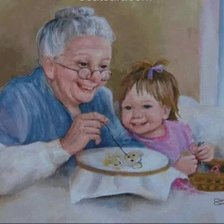 Схема вышивки «abuelita cosiendo»