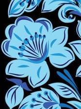 Схема вышивки «гжель часть 1»