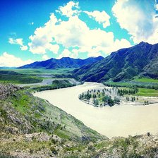 Схема вышивки «Слияние Чуи и Катунь»