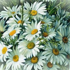 Схема вышивки «ромашки»