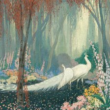 Схема вышивки «павлины»