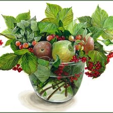 Схема вышивки «букет из яблок фуджико»