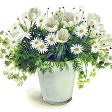 Схема вышивки «букет из ромашек Фуджико»