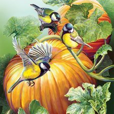 Схема вышивки «синички»