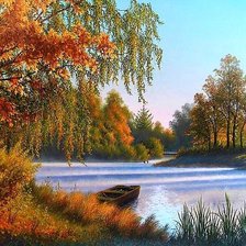 Схема вышивки «Худ. Чиканов Владимир. Сентябрьское утро.»