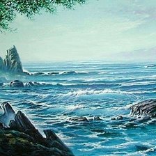 Схема вышивки «"Ты,волна моя,волна!.."»