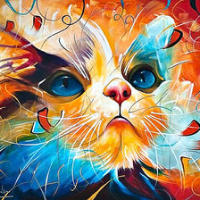 Схема вышивки «котик»