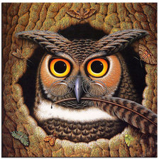 Схема вышивки «сова»