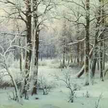 Схема вышивки «Зимний лес»