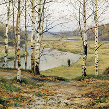 Схема вышивки «Осенний пейзаж»