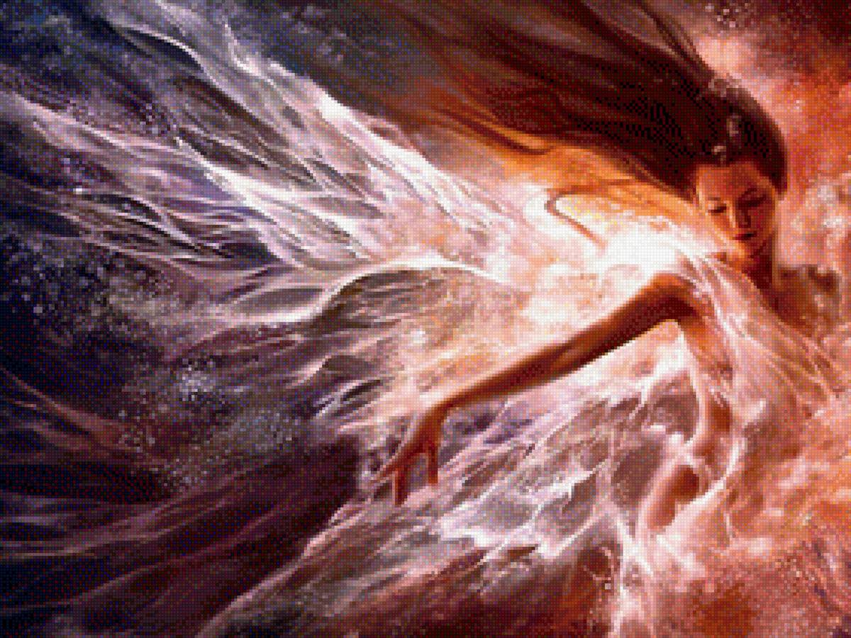 ангел двух стихий - девушка, ангел, фэнтези - предпросмотр