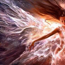 Схема вышивки «ангел двух стихий»