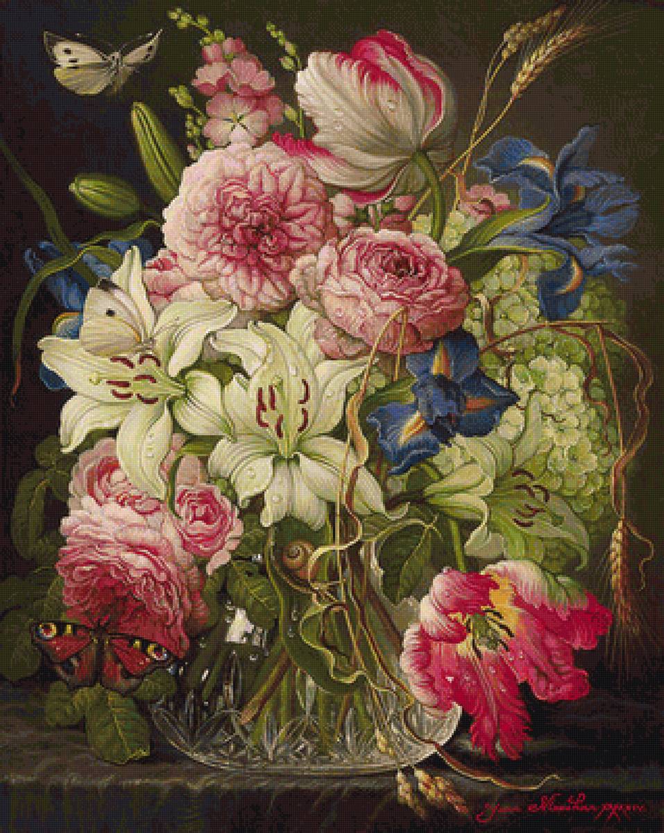 Художник Яна Мовчан - живопись, цветы, букет, натюрморт - предпросмотр