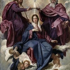 Схема вышивки «Коронацията на Светата Дева - Веласкес»