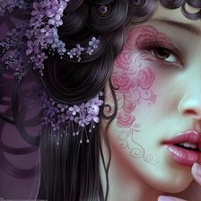 Схема вышивки «девушка»