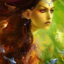 Схема вышивки «девушка эльф»