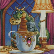 Схема вышивки «дракулька»