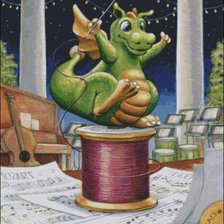 Схема вышивки «драконька»