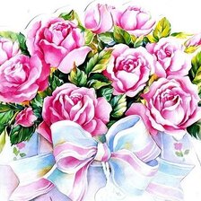 Схема вышивки «Букет роз»