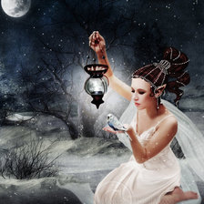 Схема вышивки «эльфийка»