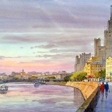 Схема вышивки «городской пейзаж»