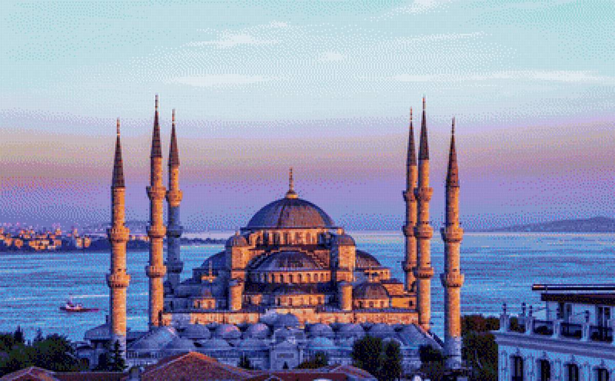султанахмет.почти вечер (вариант 2) - стамбул, почти вечер, мечеть, турция, султанахмет - предпросмотр