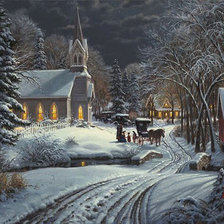 Схема вышивки «Зимний вечер»