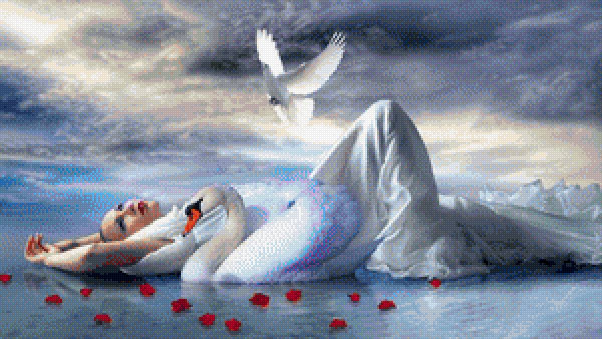 девушка - девушка, лебедь - предпросмотр