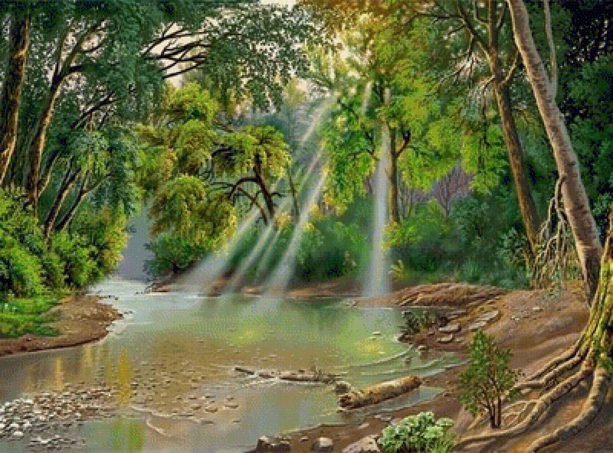 Волшебный уголок - природа, река, пейзаж - предпросмотр