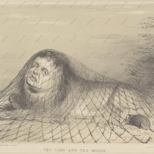 Схема вышивки «Лев и мышь»