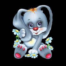 Схема вышивки «зайка»