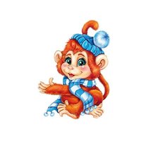 Схема вышивки «обезьянка»