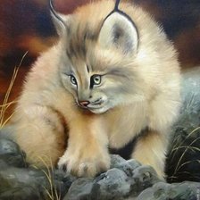 Схема вышивки «рысь-Я маленькая Рысь!»