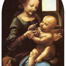 Схема вышивки «Мадонна Литта»