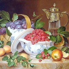 Схема вышивки «натюрморт с фруктами»