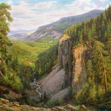 Схема вышивки «пейзаж»