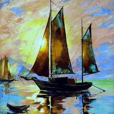 Схема вышивки «Лодки»