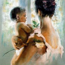 Схема вышивки «Мать и дитя»