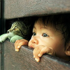 Схема вышивки «дети и животные»