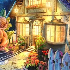 Схема вышивки «Сказочный домик»