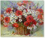 Схема вышивки «цветы в корзине»