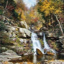 Схема вышивки «пейзаж»