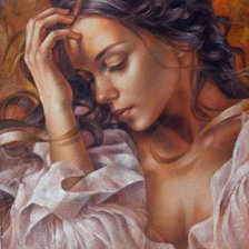 Схема вышивки «девушка»