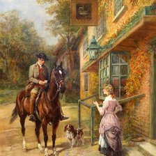 Схема вышивки «прогулка на лошадях»